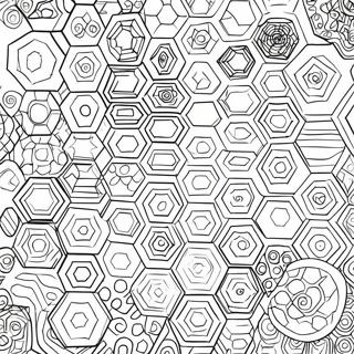 Page A Colorier Formes Geometriques Hexagonales 48655-40426