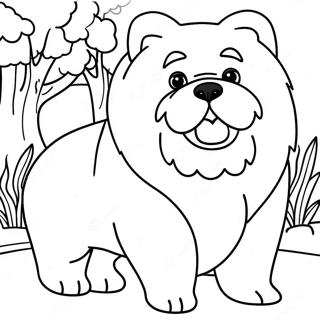 Page A Colorier Chien Chow Chow 48674-40443