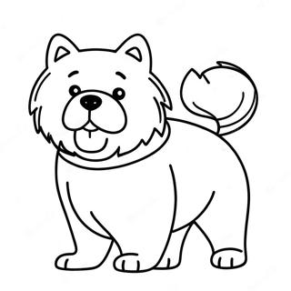 Page A Colorier Chien Chow Chow 48674-40444