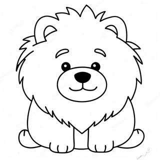 Page A Colorier Chiot Chow Chow Duveteux 48675-40436