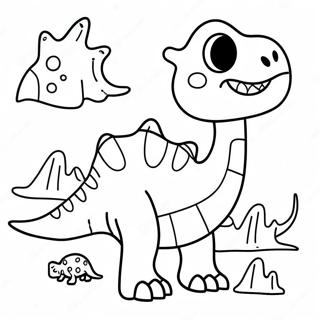 Page A Colorier Dino Dana Avec Des Dinosaures Colores 48695-40460