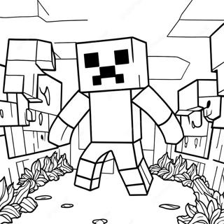 Page A Colorier Entite 303 De Minecraft Effrayante 48705-40466