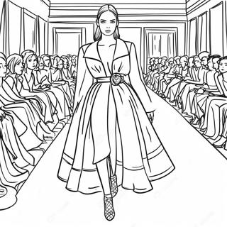 Page A Colorier Du Defile De Mode Dior 48725-40478