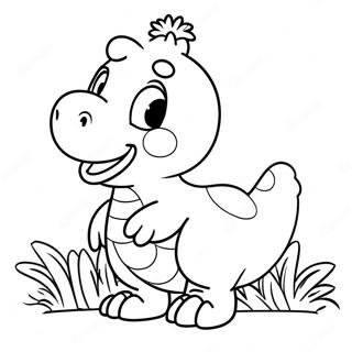 Page A Colorier De Birdo Mignon Avec Des Fleurs 48755-40506