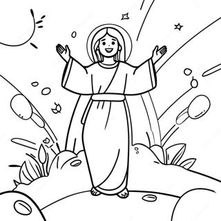 Page A Colorier De La Celebration Joyeuse De La Resurrection 48795-40539