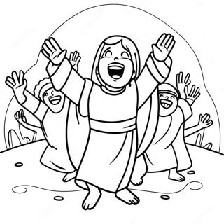 Page A Colorier De La Celebration Joyeuse De La Resurrection 48795-40540