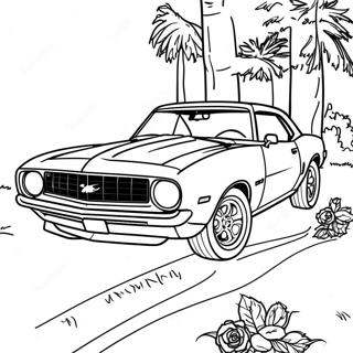 Page A Colorier De La Voiture De Muscle Camaro Classique 4882-3926