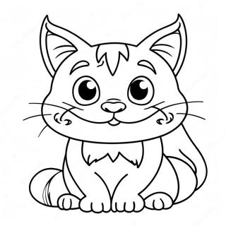 Page A Colorier Du Charmant Chat De Cheshire 48855-40589