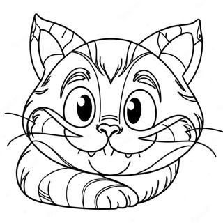 Page A Colorier Du Charmant Chat De Cheshire 48855-40590