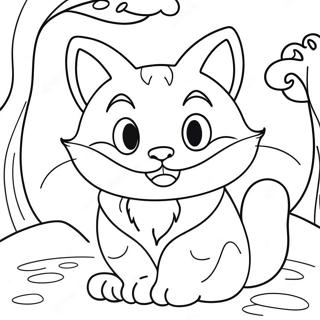 Page A Colorier Du Charmant Chat De Cheshire 48855-40591