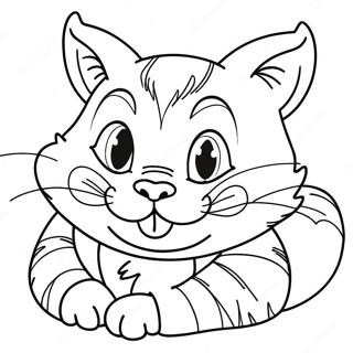 Page A Colorier Du Charmant Chat De Cheshire 48855-40592