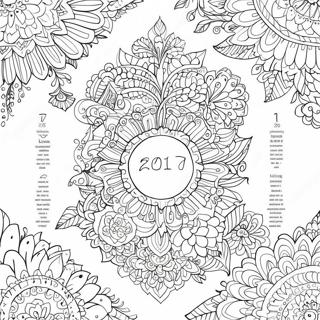 Page A Colorier Du Calendrier Johanna Basford 2017 Complexe 48915-40630