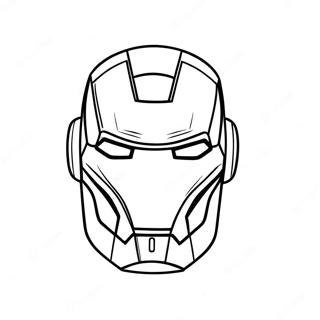 Masque D'iron Man Pages À Colorier