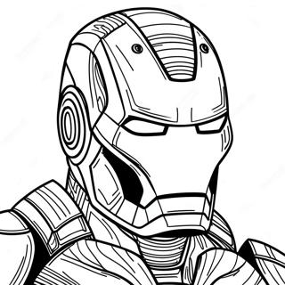 Page A Colorier Du Masque Iron Man Detaille 48925-40641