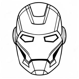 Page A Colorier Du Masque Iron Man Detaille 48925-40643