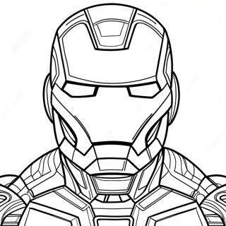 Page A Colorier Du Masque Iron Man Detaille 48925-40644