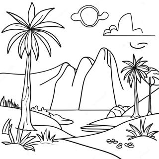 Page A Colorier Du Paysage Colore De Madagascar 4892-3933