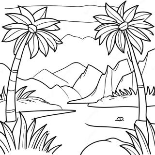 Page A Colorier Du Paysage Colore De Madagascar 4892-3935