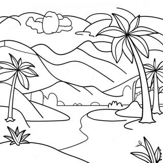 Page A Colorier Du Paysage Colore De Madagascar 4892-3936