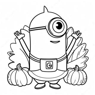 Minion De Thanksgiving Pages À Colorier