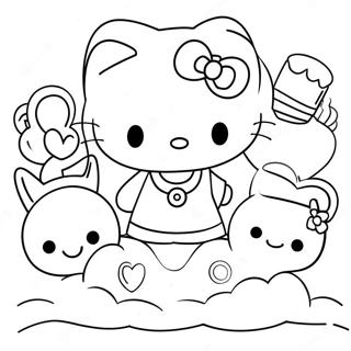 Page A Colorier Hello Kitty Avec Ses Amis 48955-40666