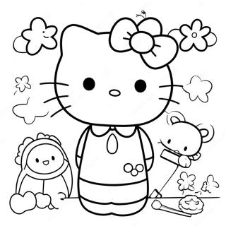 Page A Colorier Hello Kitty Avec Ses Amis 48955-40667