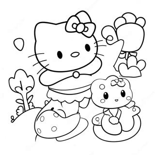 Page A Colorier Hello Kitty Avec Ses Amis 48955-40668