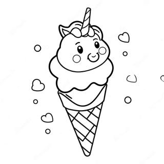 Page A Colorier Cone De Glace Licorne 48984-40687