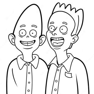 Page A Colorier Beavis Et Butthead En Costumes Ridicules 48995-40697