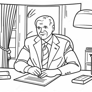 Page A Colorier Joe Biden Dans Le Bureau Ovale 49015-40714