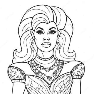 Reine De Drag Pages À Colorier