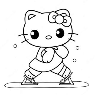 Page A Colorier De Hello Kitty Patinant 49204-40858