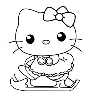 Page A Colorier De Hello Kitty Patinant 49204-40859