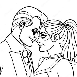 Harley Quinn Et Joker Romantique A Colorier 49284-40910