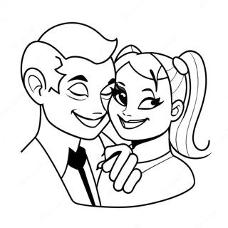 Mignonne Harley Quinn Et Joker Amoureux A Colorier 49285-40920