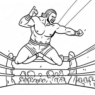 Page A Colorier Dun Lutteur Wwe Sautant Sur Un Adversaire 4932-3967