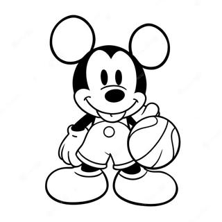 Mickey Mouse Basketball Pages À Colorier