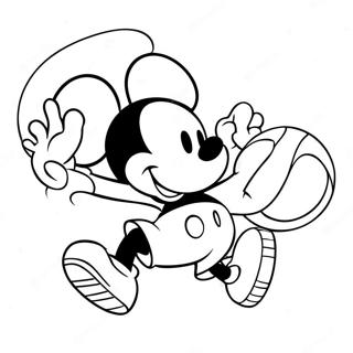 Page A Colorier Mickey Mouse Dunkant Un Ballon De Basket 49355-41185