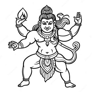 Page A Colorier Shiva Dansant 49375-40998