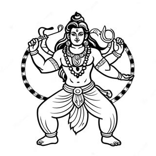 Page A Colorier Shiva Dansant 49375-40999