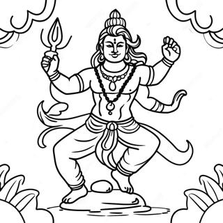 Page A Colorier Shiva Dansant 49375-41204