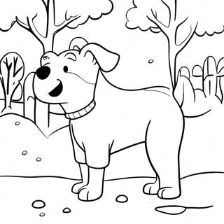 Page A Colorier Dun Chien Dhiver Jouant Dans La Neige 49384-41206