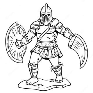 Page A Colorier Dun Gladiateur Intrepide En Bataille 49445 41264