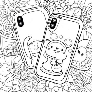 Page A Colorier De Designs De Coques De Telephone Mignons 49465-41269