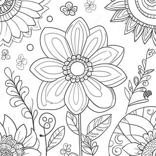 Page A Colorier De Fleur Preppy 49474-41086