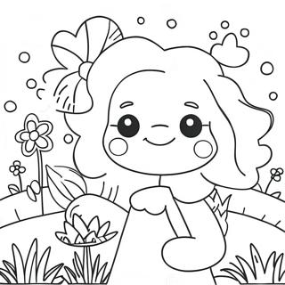 Page A Colorier De Jardin De Fleurs Mignonnes Et Preppy 49475-41091