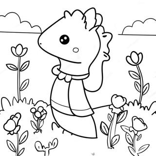 Page A Colorier De Jardin De Fleurs Mignonnes Et Preppy 49475-41092