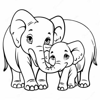 Page A Colorier De Famille Delephants Realistes 49484-41285