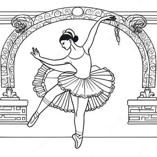 Page A Colorier De Danseuse De Ballet En Pose Gracieuse 49495-41098