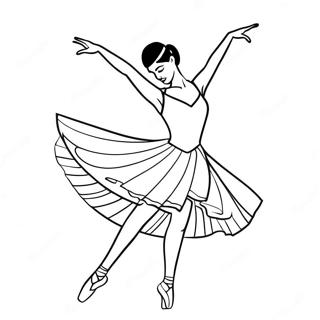 Page A Colorier De Danseuse De Ballet En Pose Gracieuse 49495-41100